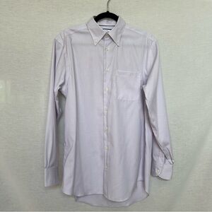 Charles Tyrwhitt Classic Fit Non-Iron Men's White Blue Red Checkered Dress Shirt